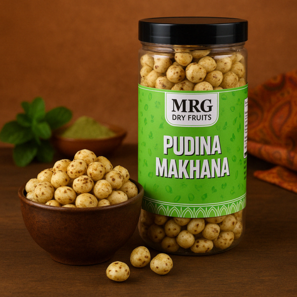MRG Dry Fruits Roasted & Pudina Flavored Makhana, Crispy & Healthy